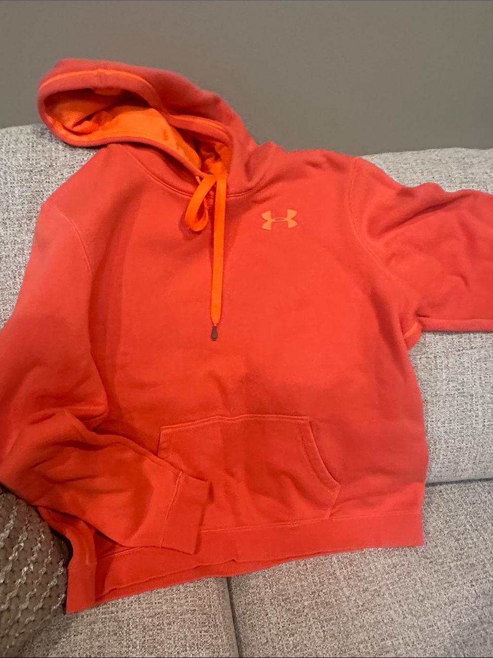 Under Armour deep coral and orange Pullover Hoodie